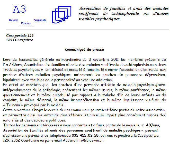 Communiqué de presse